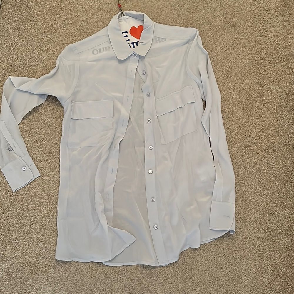 Equipment Silk Blouse Blue XS new